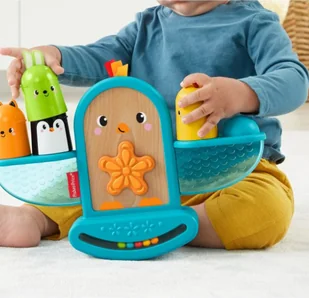 Fisher Price Kolorowe zwierzatka Ptas zek Kiwaczek-ukladaczek GXP-719647 - Jeździki dla dzieci - miniaturka - grafika 2