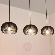 Lampy sufitowe - Lampenwelt com Lampa wisząca Jusra z czarnego metalu, 3-pkt. - miniaturka - grafika 1