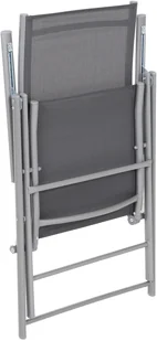 HOME & GARDEN Krzesło ogrodowe aluminiowe Casablanca Silver / Grey 400868 - Fotele i krzesła ogrodowe - miniaturka - grafika 2