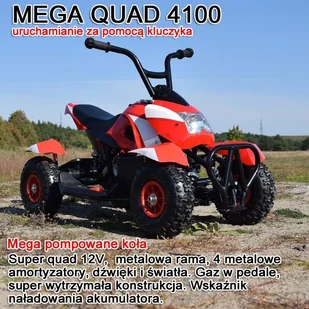 Super-Toys MEGA WIELKI QUAD MAVERICK Z NAPĘDEM 4X4, AMORTYZATORY, MIĘKKIE KOŁA,/BBH3588 BBH-3588-CZERWONY - Pojazdy elektryczne dla dzieci - miniaturka - grafika 29