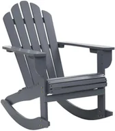 Fotele i krzesła ogrodowe - vidaXL Ogrodowy fotel bujany, drewniany, szary - miniaturka - grafika 1