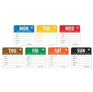 Opakowania gastronomiczne - Vogue Naklejki dni tygodnia rozpuszczalne | 1750 szt. GH326 - miniaturka - grafika 1