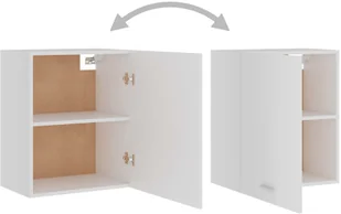 vidaXL Szafka kuchenna, biała, 50x31x60 cm, płyta wiórowa 801260 - Szafki kuchenne - miniaturka - grafika 5