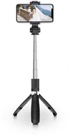 Selfie stick - 4kom.pl Uchwyt Selfie Stick Tripod bezprzewodowy L01S Wireless Black 1233 - miniaturka - grafika 1