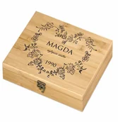 Zestawy do wina - Murrano Elektryczny korkociąg zestaw do wina w skrzynce z nadrukiem dla ZDW5-034 - miniaturka - grafika 1