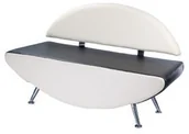 Inne meble biurowe - Beauty System Kanapa do poczekalni Carini BD-6710 biało-czarna BD-6710/144-149 - miniaturka - grafika 1