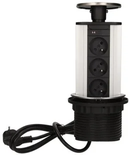 Gniazdo Meblowe 3x230V Wysuwane Z Blatu Inox Orno - Meble modułowe i akcesoria - miniaturka - grafika 2