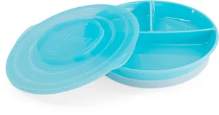 Twistshake talerz z przegródkami 6m+ niebieski - Sztućce dla dzieci - miniaturka - grafika 2