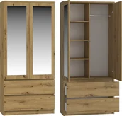 Szafy - Topeshop SZAFA SS-90 LUSTRO DĄB ARTISAN SS-90 ART LUS KPL - miniaturka - grafika 1