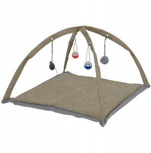 Szara mata do zabawy dla kota cztery zabawki - Legowiska dla kotów - miniaturka - grafika 2