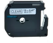 Papier do drukarek - Brother Taśma zamiennik MK-131, 12mm x 8m, czarny druk / przezroczysty podkład - miniaturka - grafika 1