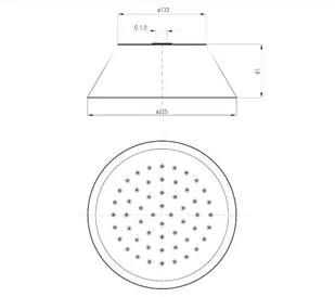 Deante Cascada Głowica natryskowa okrągła NAC 095K NAC 095K - Słuchawki prysznicowe - miniaturka - grafika 6