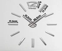 Lean Toys Duży nowoczesny zegar na ścianę, NO. 897 - Zegary - miniaturka - grafika 3