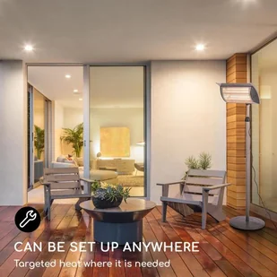 Blumfeldt Blumfeldt Heat Guard Focus grzejnik tarasowy na podczerwień IR ComfortHeat 1000/2000W szary HHG8-HeatGuardFocus - Ogrzewacze tarasowe - miniaturka - grafika 2