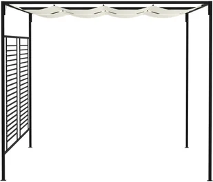 vidaXL Altana ogrodowa ze zwijanym dachem, 3x4x2,3m, kremowa, 180 g/m! 313623 - Altany ogrodowe - miniaturka - grafika 3