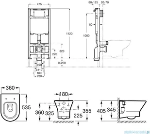 Roca Victoria zestaw podtynkowy stelaż Duplo One+miska Nexo Rimless+deska Slim A893104460 - Stelaże i zestawy podtynkowe do WC - miniaturka - grafika 2
