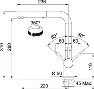 Franke Active Plus pull-out MBok HP chrom 115.0373.966 - Baterie kuchenne - miniaturka - grafika 3