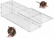 Zwalczanie i odstraszanie szkodników - Relaxdays pułapka na żywe myszy, szczury, gryzonie, z haczykiem na przynętę, stabilna i przyjazna dla zwierząt, różne Rozmiary: srebrny., large - miniaturka - grafika 1