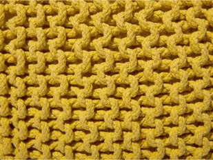 Beliani Puf 50 x 31 cm żółty CONRAD - Taborety i hokery - miniaturka - grafika 3