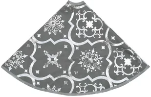 vidaXL Luksusowa osłona pod choinkę ze skarpetą, szara, 150 cm vidaXL - Pozostałe akcesoria świąteczne - miniaturka - grafika 6