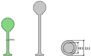 Su-Ma Lampa stojąca KULE 60 - K 5002/3K - Lampy ogrodowe - miniaturka - grafika 4
