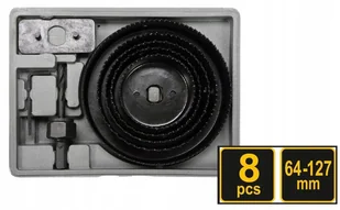 Vorel Zestaw pił otwornic do otworów w drewnie 64 127mm 8szt. 22571 - Otwornice - miniaturka - grafika 3