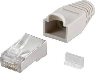 Wentronic Modular wtyczka RJ45 ekranowany z zabezpieczeniem przed zginaniem Szary, 1 szt., szary 4040849687464 - Inne akcesoria elektryczne - miniaturka - grafika 2