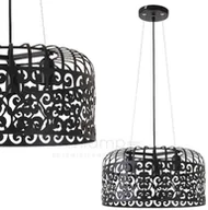 Lampy sufitowe - Rabalux LAMPA wisząca ALESSANDRA 2158 metalowa OPRAW ażurowy zwis vintage czarny 2158 - miniaturka - grafika 1