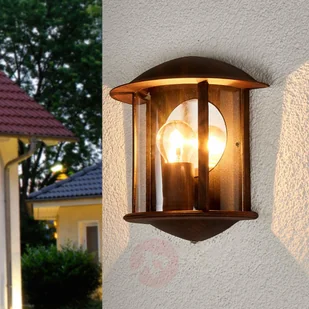 Lampenwelt Rdzawa zewnętrzna lampa LED ścienna Maelis - Lampy ogrodowe - miniaturka - grafika 2