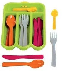 Bigjigs Toys Bigjigs Toys, Zestaw Sztućców do zabawy dla dzieci, 17 elementów - Sztućce dla dzieci Bigjigs Toys Bigjigs Toys, Zestaw Sztućców do zabawy dla dzieci, 17 elementów - Sztućce dla dzieci - miniaturka - grafika 2