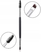 Pędzle do makijażu - Pędzelek skośny do brwi henny rzęs ze szczoteczką - miniaturka - grafika 1