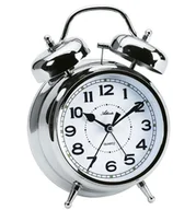 Zegary - Atlanta Klasyczny quartz budzik ze wskazówkami Atlanta 1647 Srebrny 1647/19 - miniaturka - grafika 1