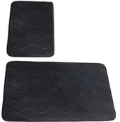 Dywaniki łazienkowe - Euromat Dywaniki Łazienkowe Sumba Czarny 23 - Dwuczęściowy 13514 - miniaturka - grafika 1