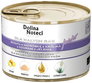 Dolina Noteci Premium Junior Małe Rasy Wątróbka Królika I Ozorek Jelenia 0,185 kg - Mokra karma dla psów - miniaturka - grafika 4