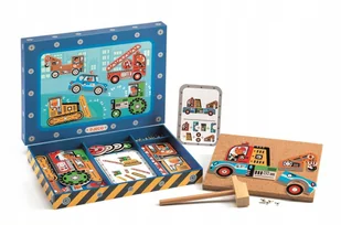 Djeco przybijanka Pojazdy - Zabawki interaktywne dla dzieci - miniaturka - grafika 2