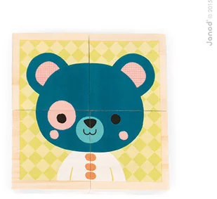 Janod Klocki drewniane Puzzle 6w1 Las - Klocki - miniaturka - grafika 10