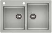 Zlewozmywaki - AXIS GROUP Zlew Mojito 140 2-komorowy szary - miniaturka - grafika 1