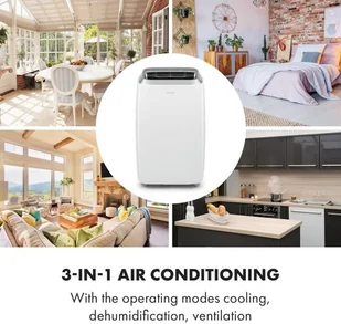 Klarstein Iceblock Prosmart 12, klimatyzator 3 w 1, 1000 BTU, sterowanie przy użyciu aplikacji, biały ACO16-IceblckPrsm12W - Klimatyzatory - miniaturka - grafika 4