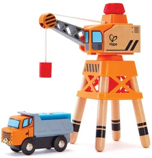 Edugro Hape Zabawkowy dźwig-żuraw, duży, E3715 - Samochody i pojazdy dla dzieci - miniaturka - grafika 5