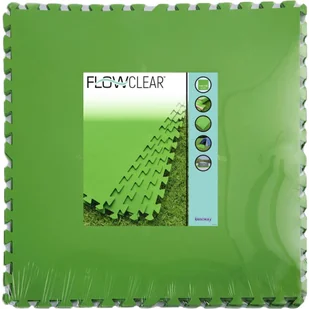 Bestway Maty ochronne Flowclear, 9 szt., zielone, 5,47 m vidaXL - Akcesoria do basenów - miniaturka - grafika 2