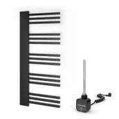 Grzejniki łazienkowe - WARMTEC Grzejnik łazienkowy elektryczny 50 x 120 cm MASTIL Warmtec antracyt/czarny MASTIL-500X1200-A-EL - miniaturka - grafika 1