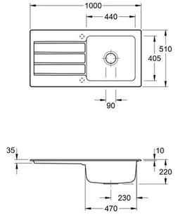 Villeroy & Boch Architectura 60 white alpin 3360 01 R1 - Zlewozmywaki - miniaturka - grafika 3