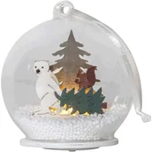 Oświetlenie świąteczne - Star Trading Kula szklana LED Forest Friends miś i drzewo - miniaturka - grafika 1