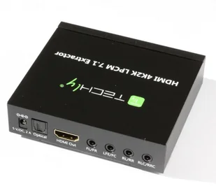 Techly HDMI 4K audio extractor SPDIF Toslink 4x Jack 3.5mm LPCM 5.1CH 7.1CH (025756) - Adaptery i przejściówki - miniaturka - grafika 6