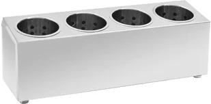 vidaXL Pojemnik na sztućce, 4 przegrody, prostokątny, stal nierdzewna vidaXL - Akcesoria do sztućców - miniaturka - grafika 2