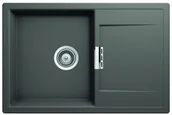 Zlewozmywaki - Schock Mono D-100 Zlewozmywak granitowy jednokomorowy 76,5x51 cm Cristadur silverstone MOND100SIL - miniaturka - grafika 1