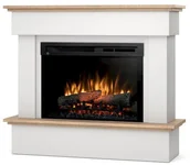 Kominki elektryczne - Warmtec Kominek elektryczny Warmtec Tormes wkład Dimplex 26" XHD Optiflame biały mat jasny dąb TORMES-26-W06 - miniaturka - grafika 1