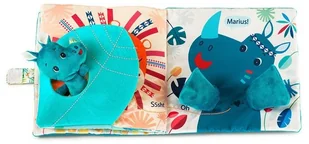 Lilliputiens LILLIPUTIENS Książeczka z mini-przytulanką wielofunkcyjna "Tato gdzie jesteś$11" Nosorożec Marius 12 m+ 83099 - Zabawki interaktywne dla dzieci - miniaturka - grafika 7