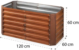 Blumfeldt Blumfeldt Rust Grow, ogrodowa grządka podwyższona, ocynkowana blacha stalowa, rdzawe wykończenie GDMB4-Rust120*60*60 - Skrzynie ogrodowe - miniaturka - grafika 8