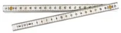 Poziomice, łaty, miary - Modeco Miara plastikowa składana 2m biała MN-80-162 - miniaturka - grafika 1